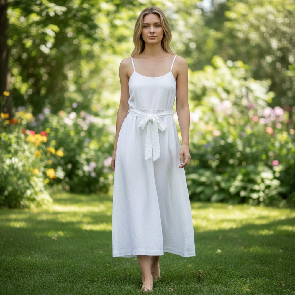 Nine West Womens White Knight Wide Leg Jumpsuit WW31Y344RS Size L NWT #4459